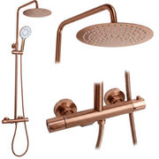 Set Doccia Da Incasso Con Termostatato Drop Brush Copper