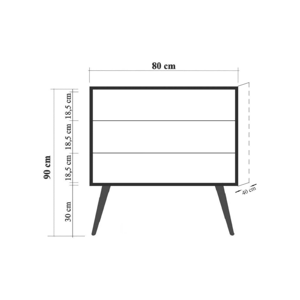 Cassettiera Apricale, Settimino multiuso, Comò camera da letto, Mobile con cassetti, 80x40h90 cm, Quercia
