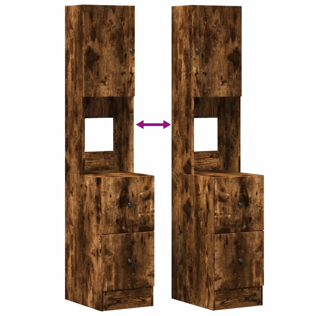 Pensile da cucina | Mobile da Cucina Rovere Fumo 35x50x180 cm Legno Multistrato