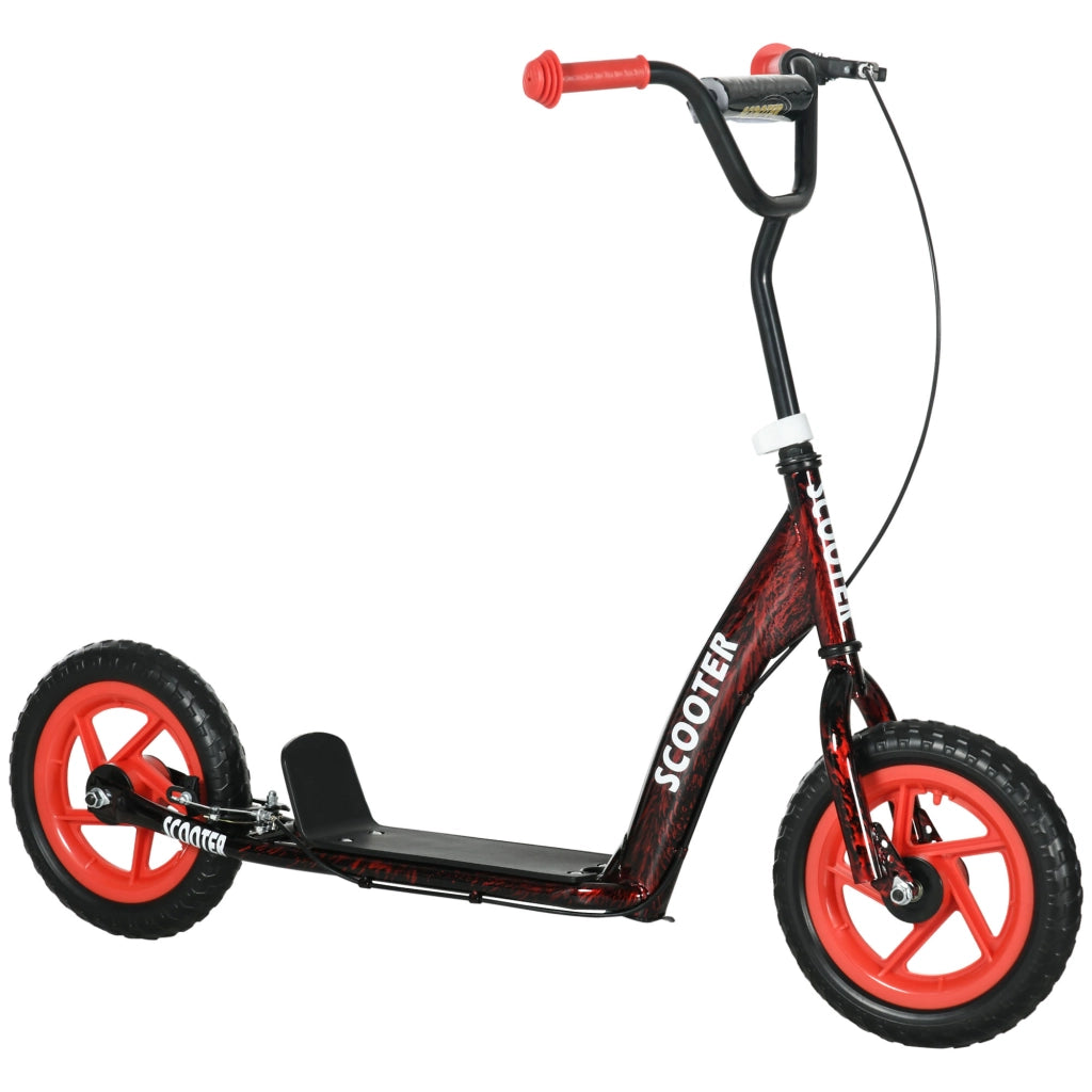 Monopattino per Bambini ¨C zephmum ¨C Regolabile in Altezza, 2 Ruote, Rosso, Acciaio e Plastica