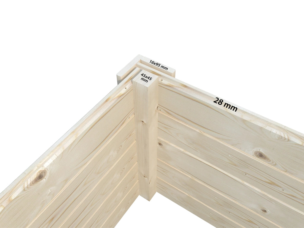 Casetta in legno non trattato Lya B 385X282