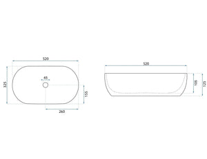 Lavabo Da Appoggio Rea Amelia 52