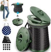 Toilet da Campeggio Compattibile - Diametro 40cm - Altezza 8-50cm - Toilet da Campeggio da Tavola per Feste Giardino - Toilet Seco - Massimo Carico 400kg