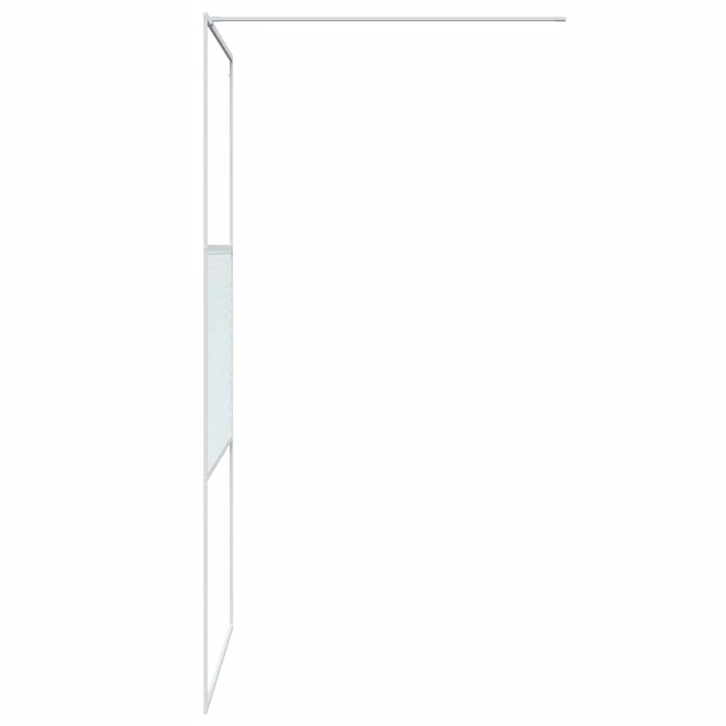 Parete Doccia Walk in Bianca 100x195 cm Vetro Trasparente ESG 152152