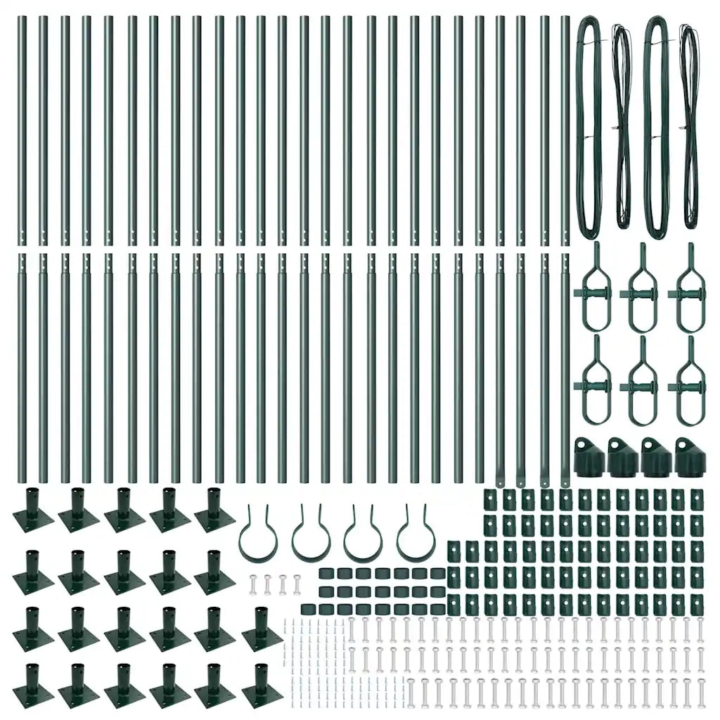Palo della recinzione 26 pcs Grigio 3,2 x 3,2 x 160 cm