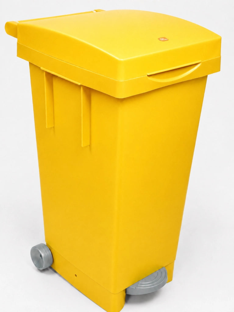 ICS BIDONE BIG TATA PER DIFFERENZIATA Lt. 80 - cm. 38x50x80 h col. Giallo