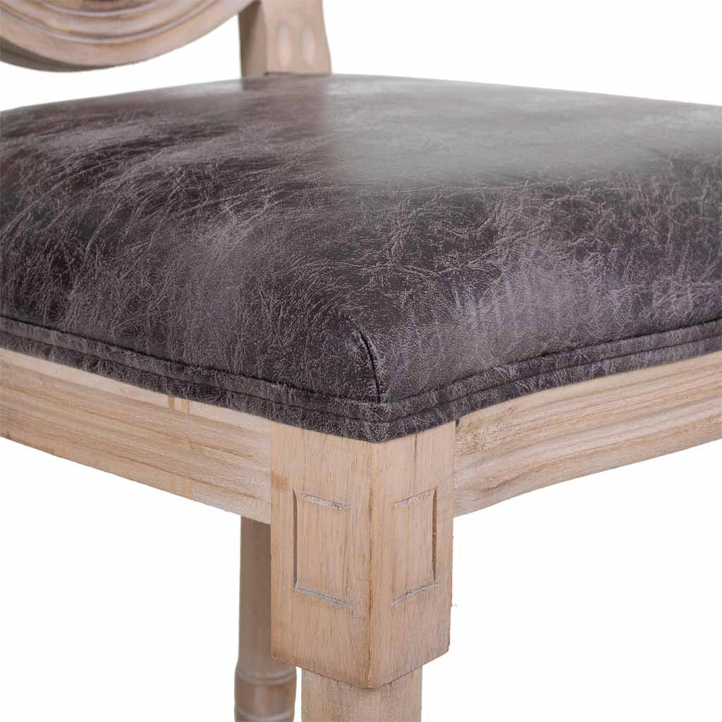 Sedia in legno imbottita grigia 48x46x48/96h