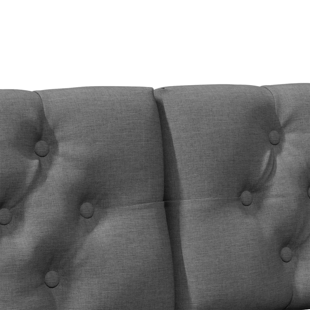 Testiera imbottita Grigio scuro 120 cm Pino massello 879185