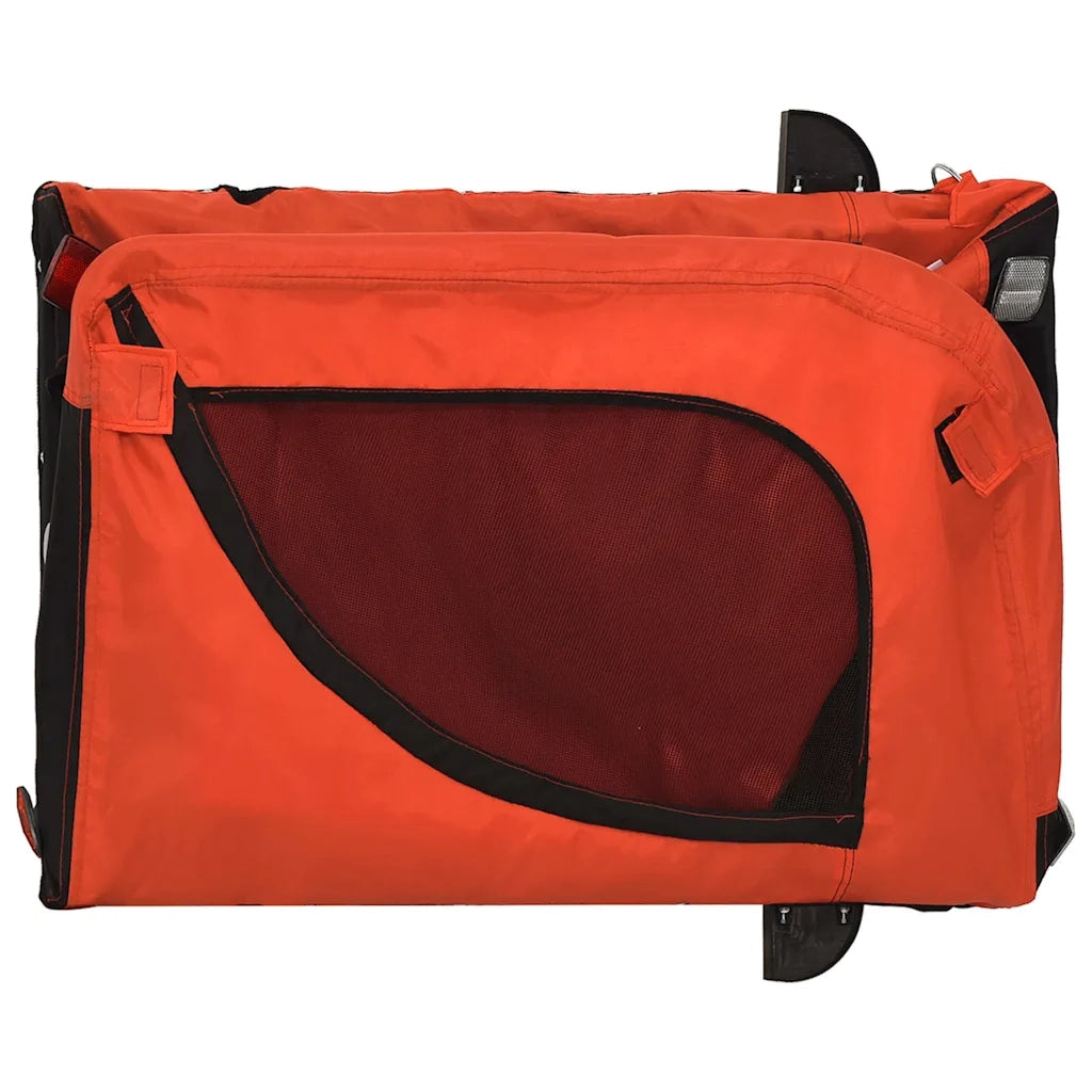 Rimorchio da Bici per Animali Arancione e Nero Oxford e Ferro CFW7253156