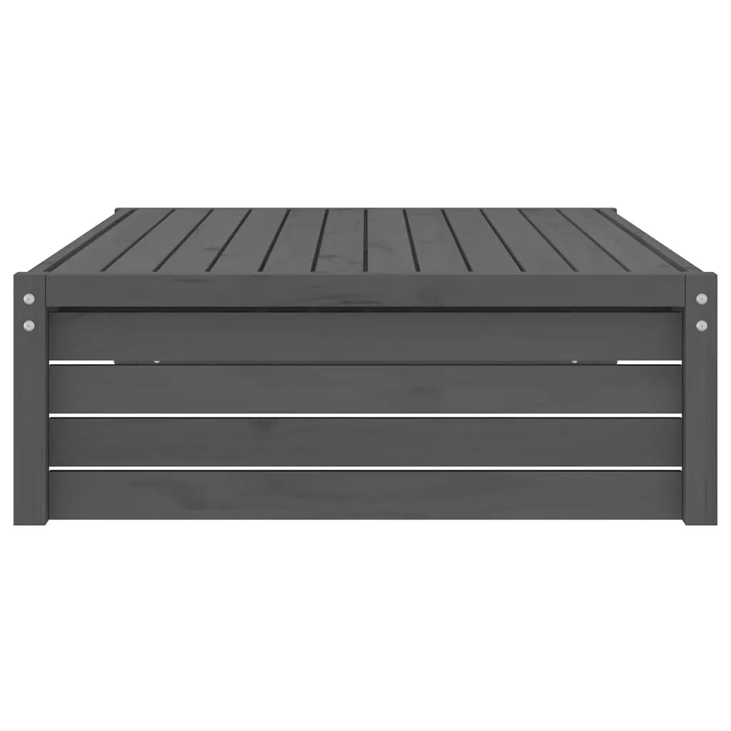 Poggiapiedi da Giardino 120x80 cm Legno Massello di Pino Grigio 825753