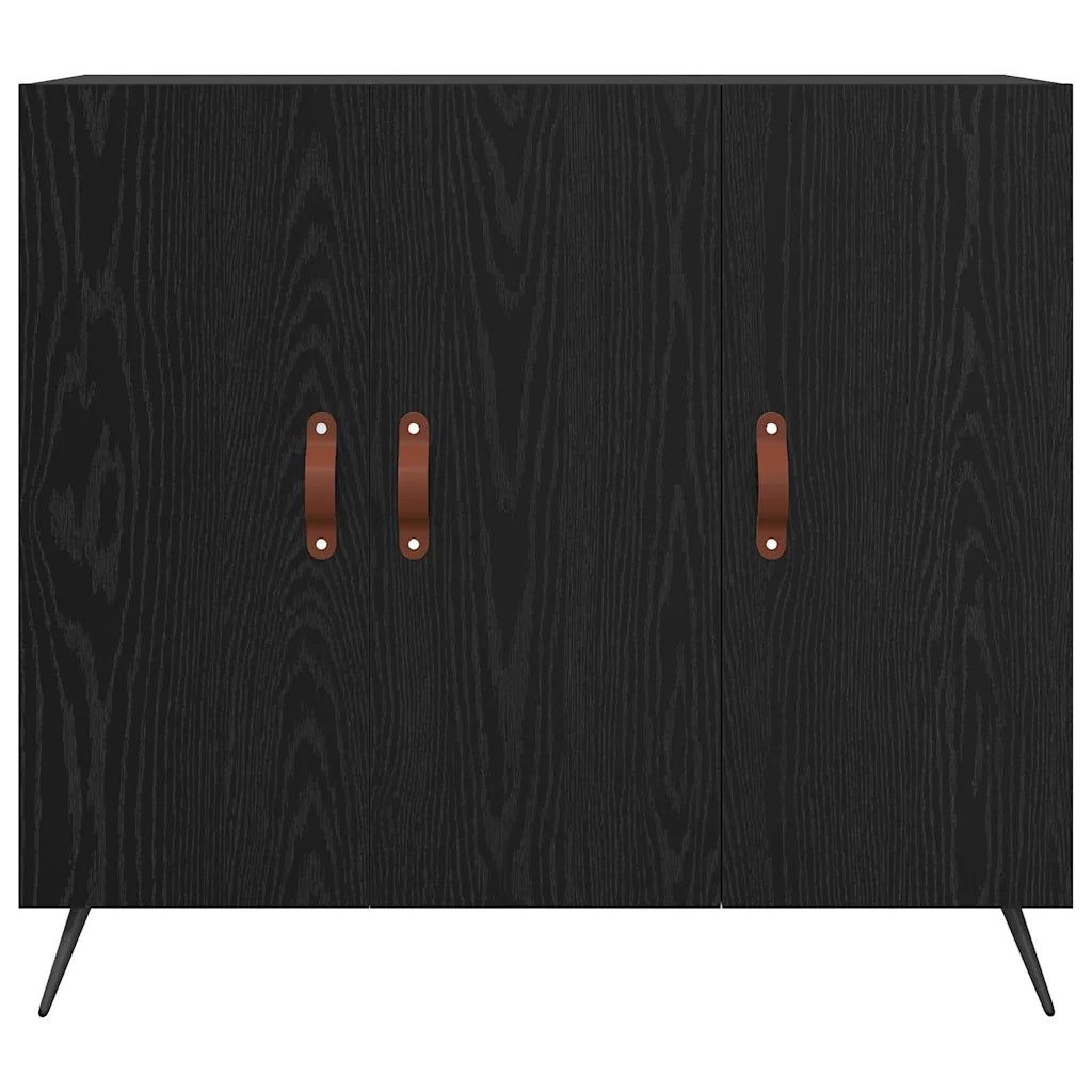 Credenza-Buffet-Armadio da cucina Rovere Nero 89,5 x 34 x 80 cm Legno multistrato