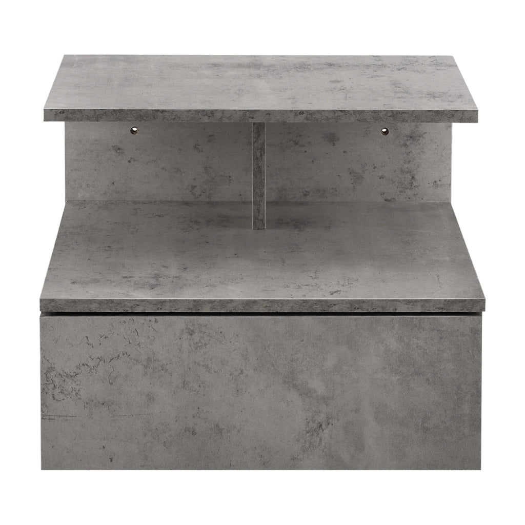 Comodino da parete con cassetto 40 cm grigio 03_0000826