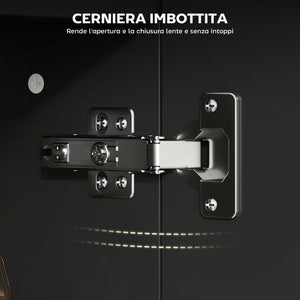 Armadietto a Specchio per Bagno 54x15,2x55,3 cm con Ripiano Aperto in Legno Nero