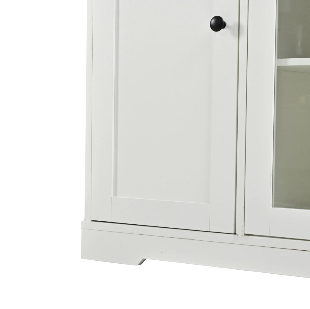 SIDEBOARD 4 ante e 1 cassetto 138x40x83 cm MDF bianco