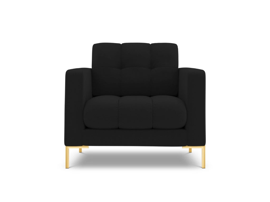 Cosmopolitan Design - Poltrona "Bali" in tessuto strutturato nero 