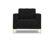 Cosmopolitan Design - Poltrona "Bali" in tessuto strutturato nero 