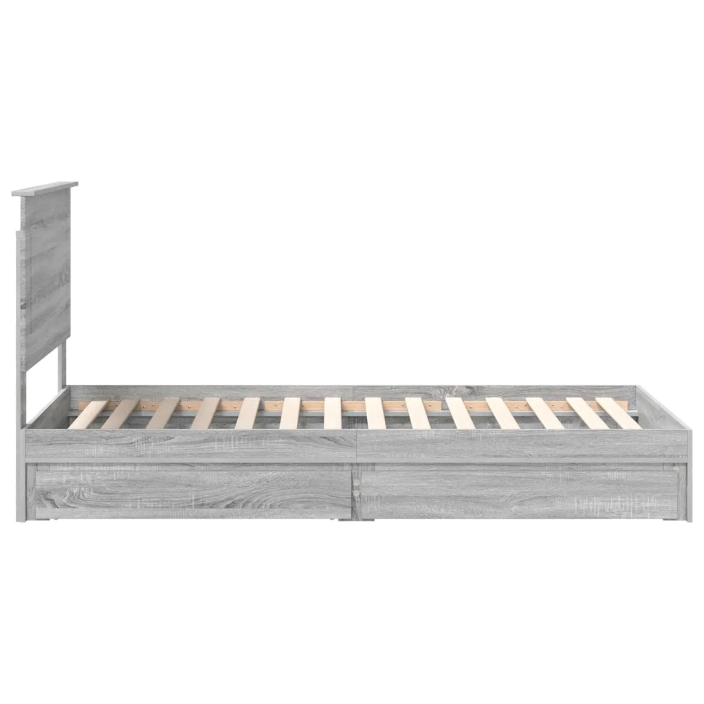 Letto con Contenitore con testiera Grigio Sonoma 90 x 200 cm 3409599
