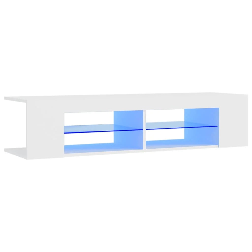Mobile TV multimediale scaffale TV credenza mobile TV sala da pranzo soggiorno camera da letto con luci LED 135 x 39 x 30 cm bianco 02_0026528