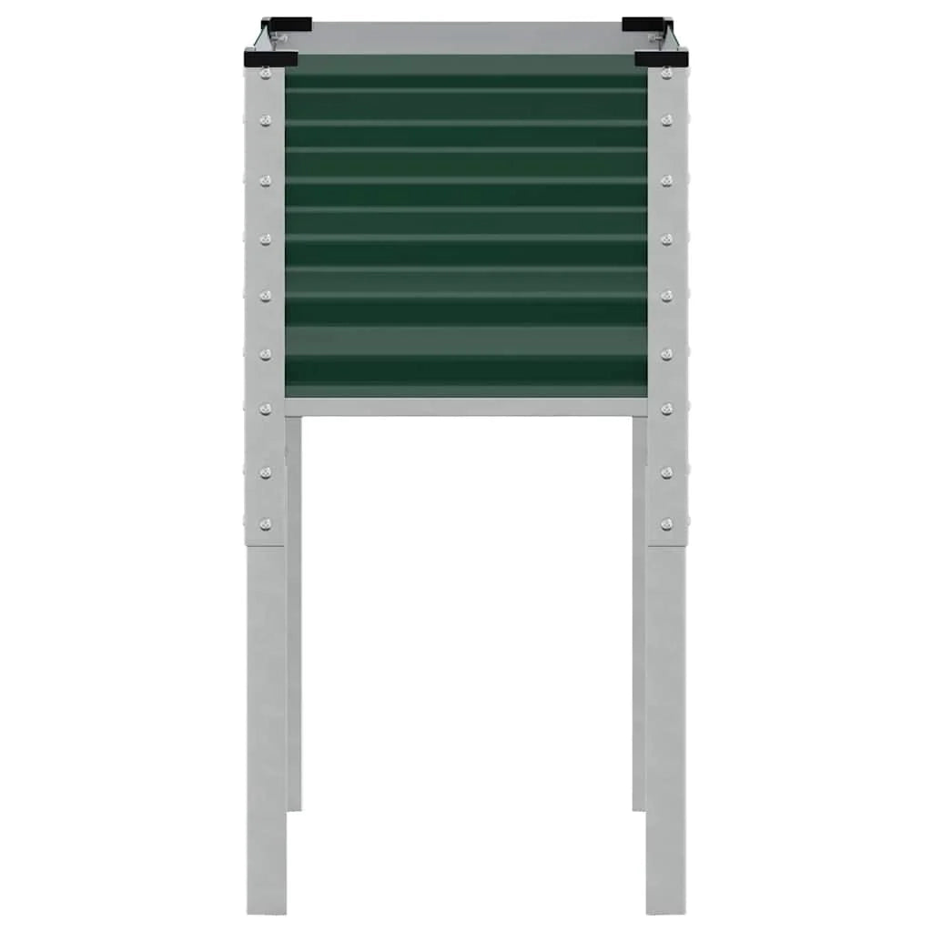 Fioriera rialzata per piante fiori terrazza giardino 45 x 45 x 88 cm acciaio verde 02_0037616