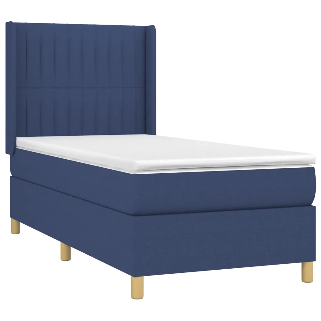 Letto a Molle con Materasso e LED Blu 90x200 cm in Tessuto 3139011