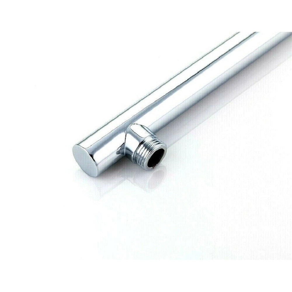 Trade Shop - Braccio Per Soffione Doccia Tondo In Ottone Cromato Completo Di Rosone 40cm -