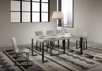 Consolle Allungabile 90-300x40x77 cm Futura Premium Cashmere Telaio Antracite