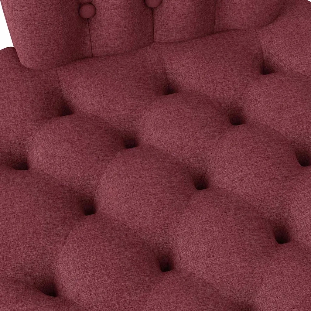 Divano Sedia-Poltrona Slipper Rosso Vino 56,5 x 70 x 110 cm Tessuto