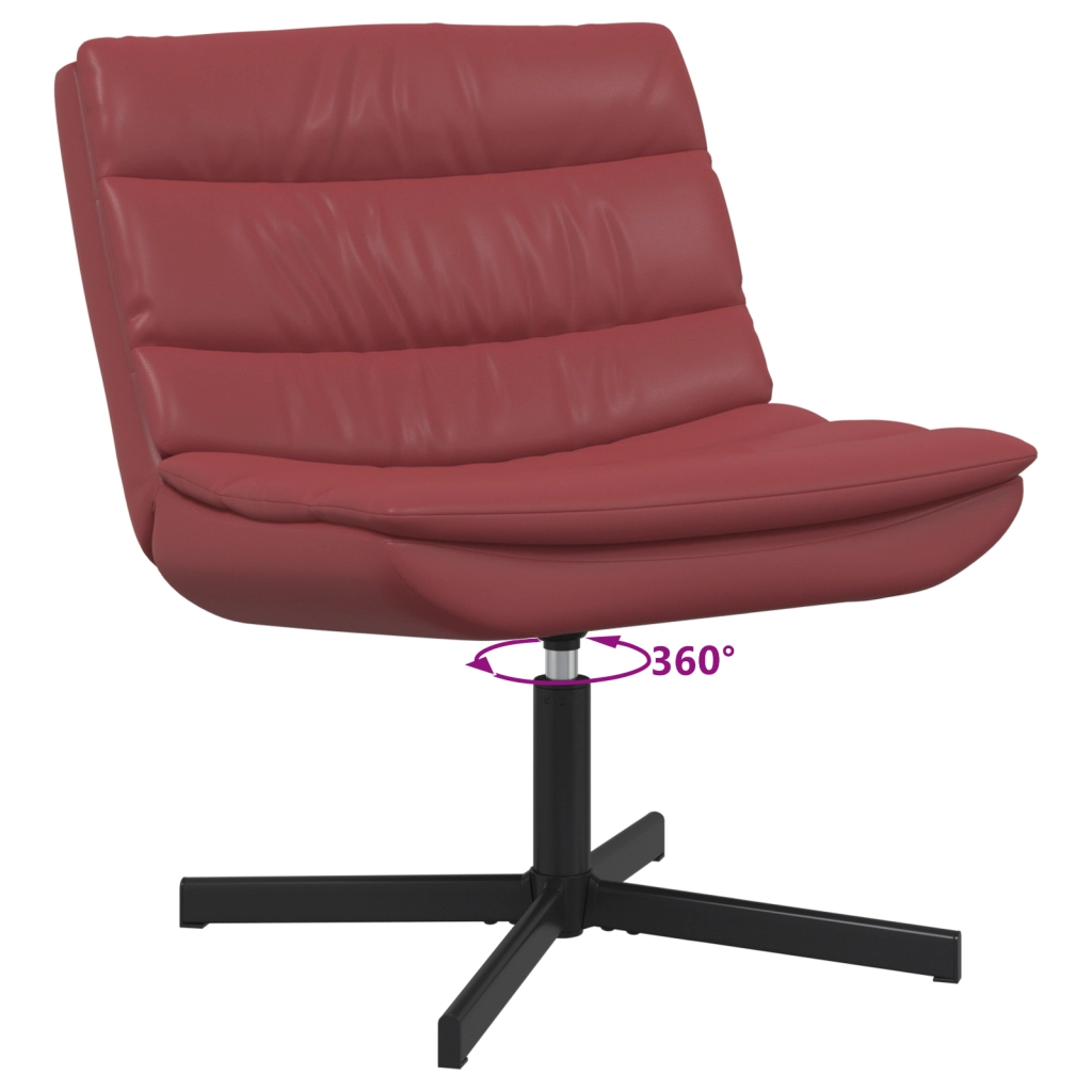 Sedia Girevole Rosso vino Pelle sintetica Standard Girevole