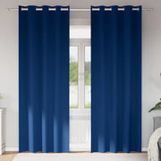 Tende Blackout con Anelli 2 pz Blu Scuro 260 x 140 cm 4107367
