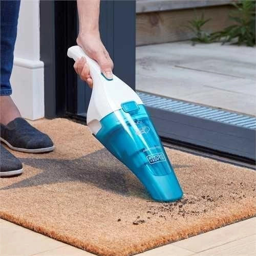 Black+Decker WDC115WA Aspirapolvere Portatile Senza Filo Senza Sacchetto Secco e Bagnato 0,385 L Autonomia 9 min Litio 3,6 V colore Blu Bianco