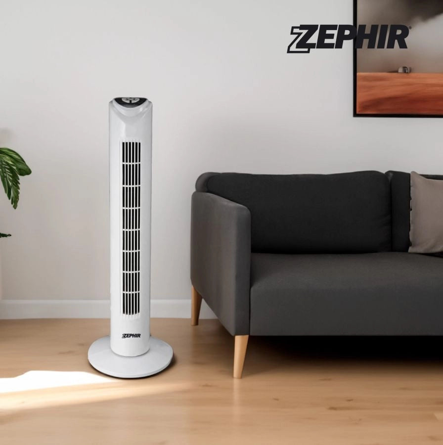VENTILATORE A TORRETTA OSCILLANTE CON TELECOMANDO 45W TIMER PER CASA E UFFICIO