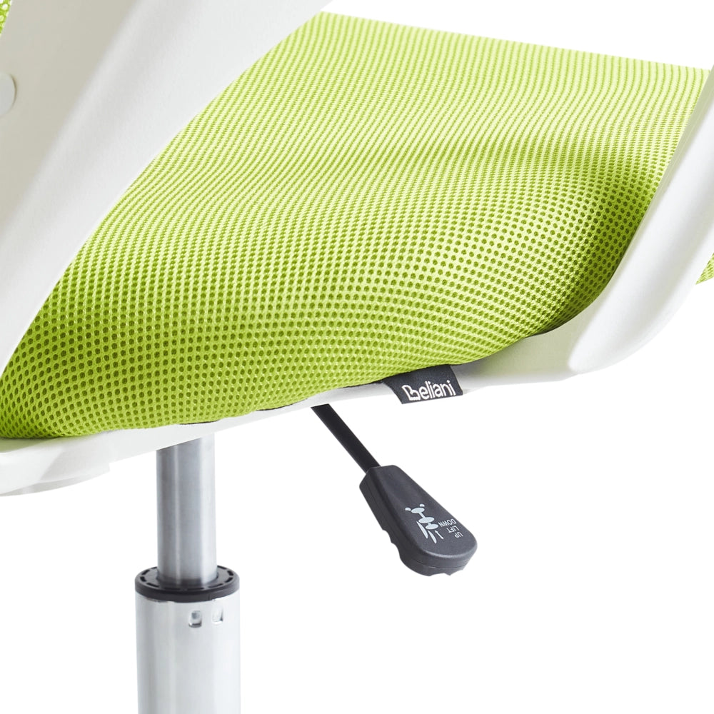 Sedia girevole da ufficio con schienale reclinabile regolabile in altezza verde lime moderna ufficio in casa