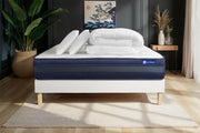 Pacchetto letto completo - Materasso 160x200cm + Box spring con doghe (kit) + 2 cuscini + Piumino - Actilatex Tech