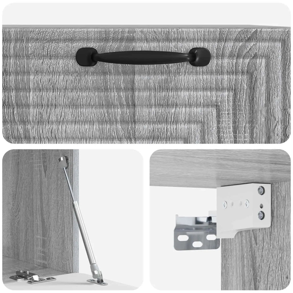 Mobile Porta TV da Muro Grigio Sonoma 59,5 x 41 x 30 cm