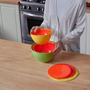 Set di 4 contenitori in plastica BPA-free a chiusura ermetica da 900 a 4000 ml per insalata, piatti e scodelle