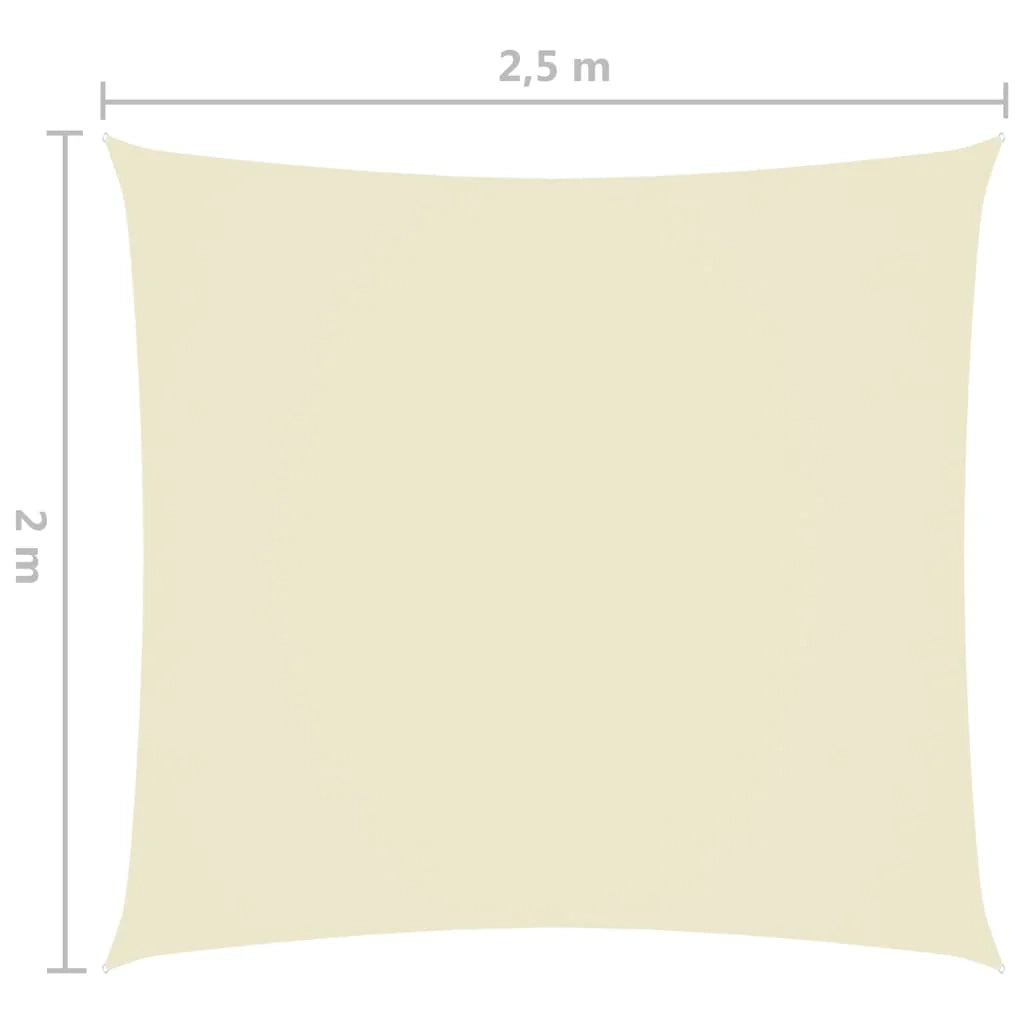 Vela ombreggiante/ombrellone rettangolare in tessuto Oxford 2 x 2,5 m crema 02_0009590