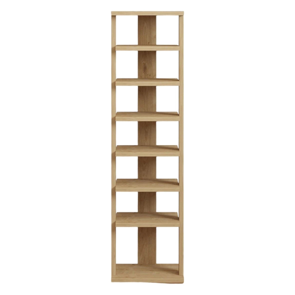 Mobile Portascarpe Soddi, Scarpiera 8 Paia, 30x30x110h cm Marrone Rovere