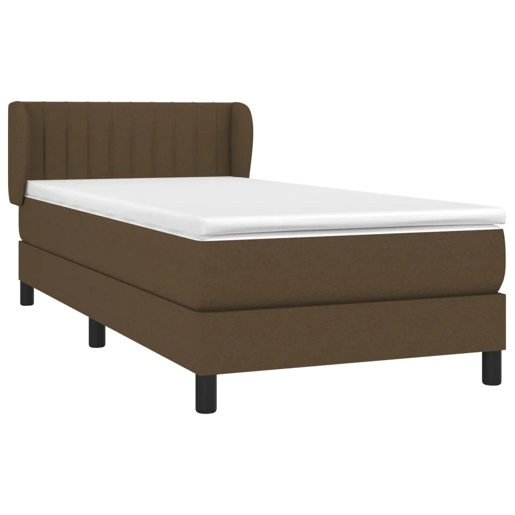 Giroletto a Molle con Materasso Marrone Scuro 80x200 cm Tessuto cod mxl 35290