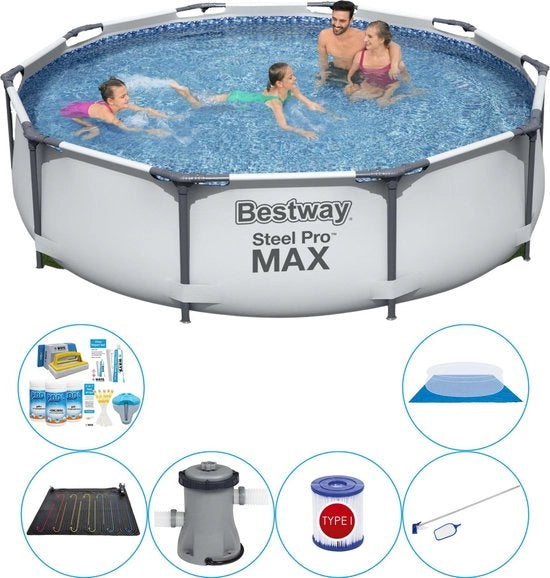 Piscina in Acciaio Rond 305x76 cm - 7-delimbo - Piscina con Accessori