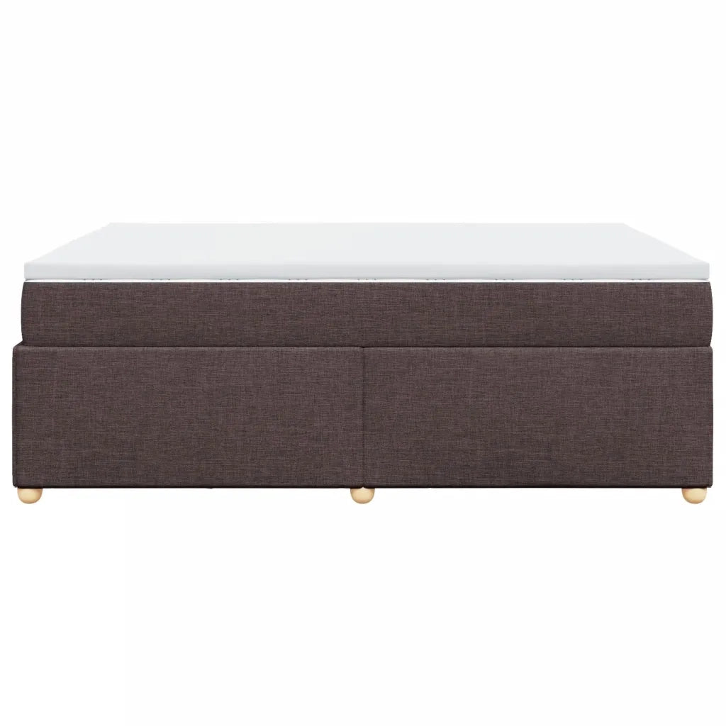 Giroletto a Molle con Materasso Marrone Scuro 140x190cm Tessuto 3285376
