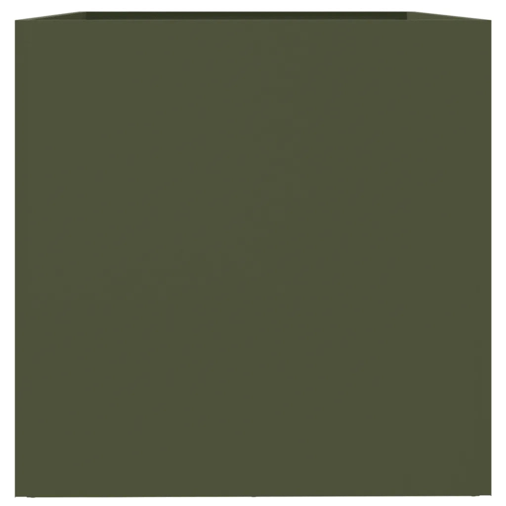 Fioriera Verde Oliva 62x47x46 cm in Acciaio