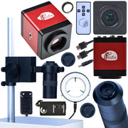 Set Microscopico Draco RED PRO 4 in 1 – Qualità Immagine FullHD, Obiettivo 100x, Piattaforma Regolabile