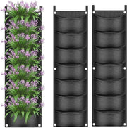 Zakche di coltivazione verticale per piante - 7 sacchi di vaso verticale (nero, set da 2)