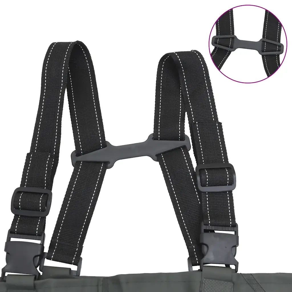 Wader con Stivali e Cintura Verde Scuro Taglia 45 CFW8546773