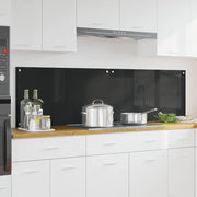 Schienale da cucina 2 pcs Nero 90 x 50 cm vetro temperato 3415549