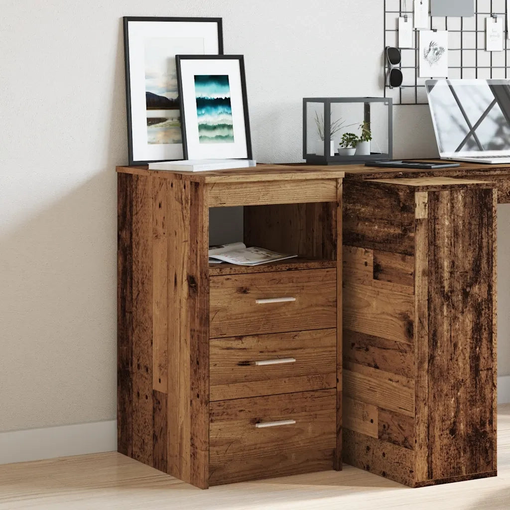Cassettiera Legno Antico 40x50x76 cm in Truciolato 856004