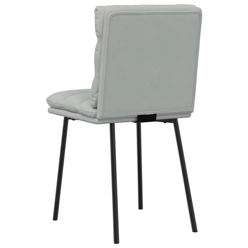 Sedie da Pranzo 2 pz Grigio Chiaro in Velluto 4101282