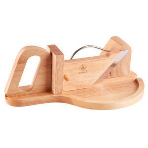 Affettatrice Manuale 30,2x19,1x12,0 cm per Salumi in Legno Naturale