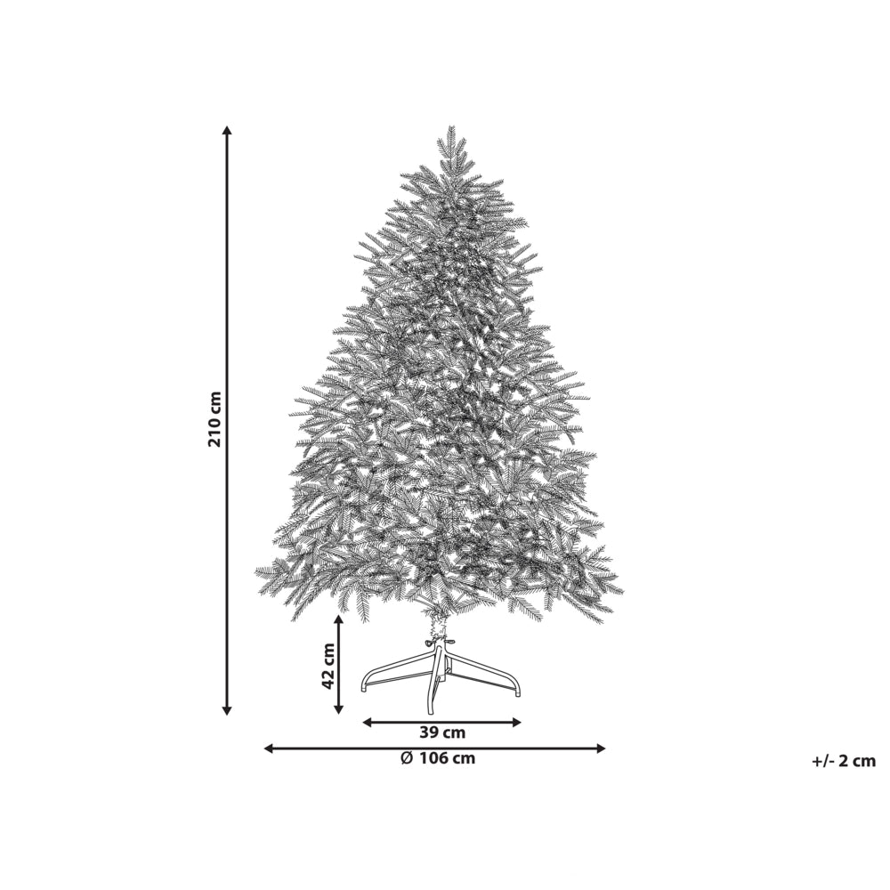 Albero di natale artificiale verde sintetico 210 cm rami innevati led  con lucine