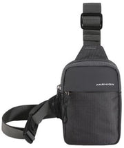 Borsa da Sling con Tasca - Impermeabile - Leggera e Spaziosa - Nero - Ideale per Attività all'Aperto - Casual e Funzionale